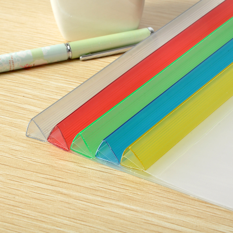 A4透明細棒厚型引き出し式クリップ単色薄型引き出し式ファイルフォルダオフィス資料レポート引き出し式クリップ卸売