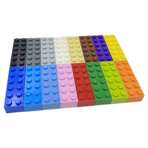 Compatible with Lego small particle assembly building block accessories 2x6 thick bricks 2456 bulk 44237 basic blocks 12 holes weighing