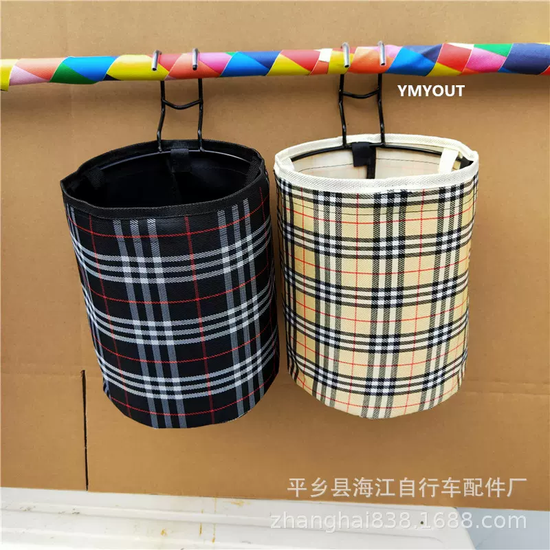 小布篮子自行车车筐遛娃神器挂篮儿童推车挂包收纳袋车篮