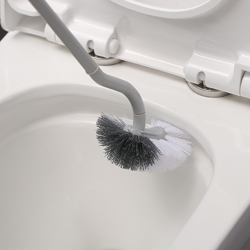 Household Bathroom Wall-Mounted Punch-Free Toilet Brush Toilet Horse Poke Brush Cleaning Wall-Mounted Toilet Without Dead Corners