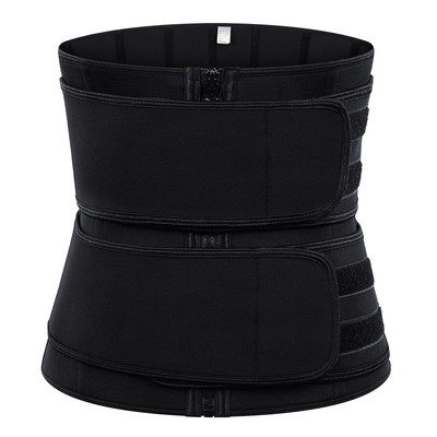 跨境直供双加固带运动收腹束身衣氯丁橡胶材质束腰暴汗腰带rubber