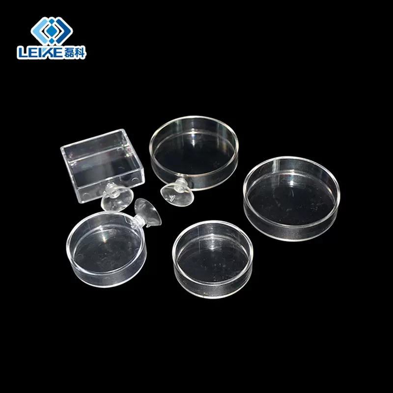 喂食盆 水族鱼虾喂食盆 透明玻璃喂食器喂食盆 圆形鱼粮喂食盆
