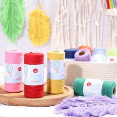 Manufacturer 1mm colorful multi-strand cotton thread Bohemian style tapestry decorative rope 100 yards a roll of cotton rope