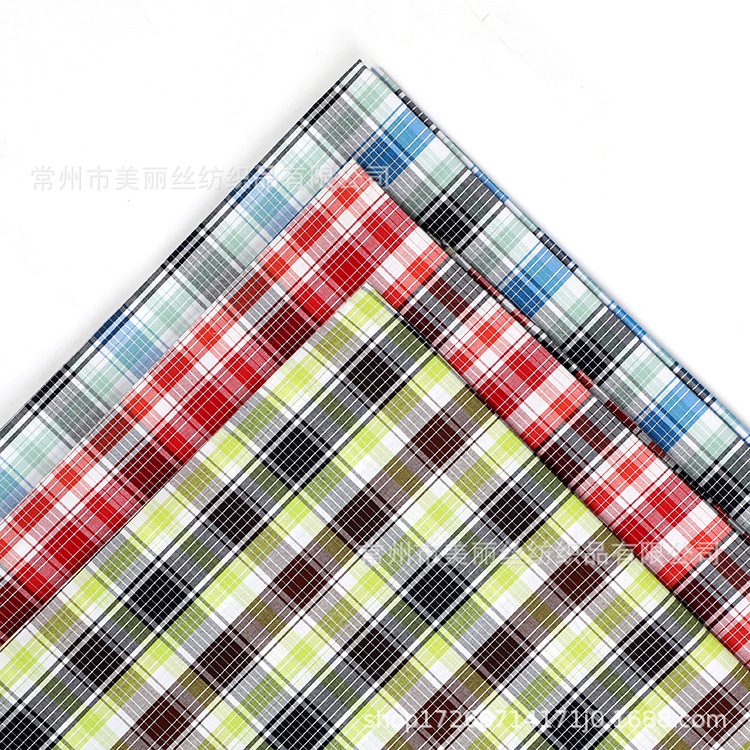 现货全棉彩色格 色织布格子面料格子布 时尚裤装时装衬衫格子面料