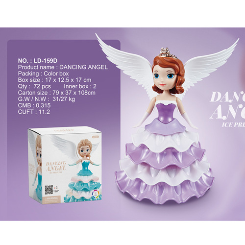 Cross-border influencer electric swivel dancing fairy tale princess children boy girl educational parent-child toy