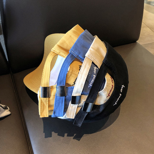 Sun Hat Women's Fashion Sunshade Hat Soft Brim Men's Summer Cap Letter Embroidered Duckbill Hat