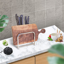 厂家直销不锈钢刀板架菜刀架锅盖架砧板架厨房置物架筷笼一体收纳
