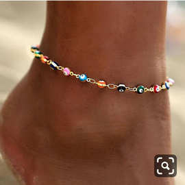 欧美跨境魔鬼之眼脚链 夏季时尚沙滩饰品 anklet AK010