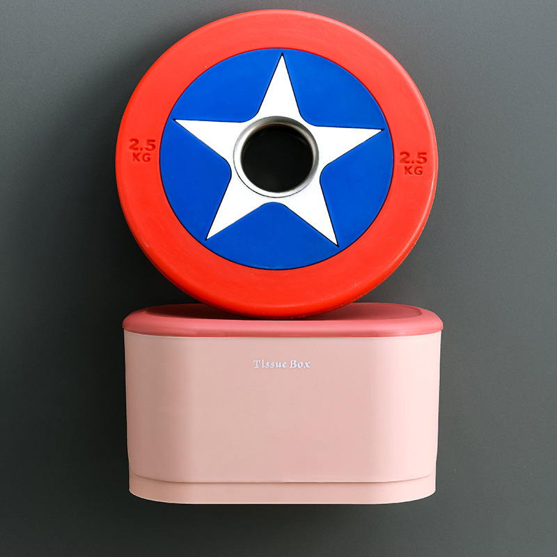 Caja de pañuelos montada en la pared sin perforaciones de baño Doméstico directo de fábrica caja de rollo impermeable de Baño de hotel multifuncional