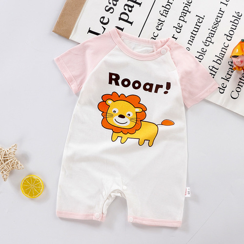 Girls Summer Clothes Cotton Baby Onesies Korean Version Ins Romper Suits Baby Bags One Piece Dropshipping