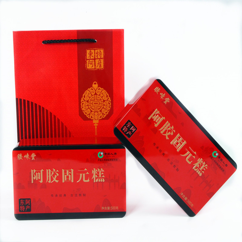 Packaging for customizable dropshipping - Shandong ready-to-eat collagen ginger cake, iron box 500g - Collagen Gu Yuan paste, collagen sheets