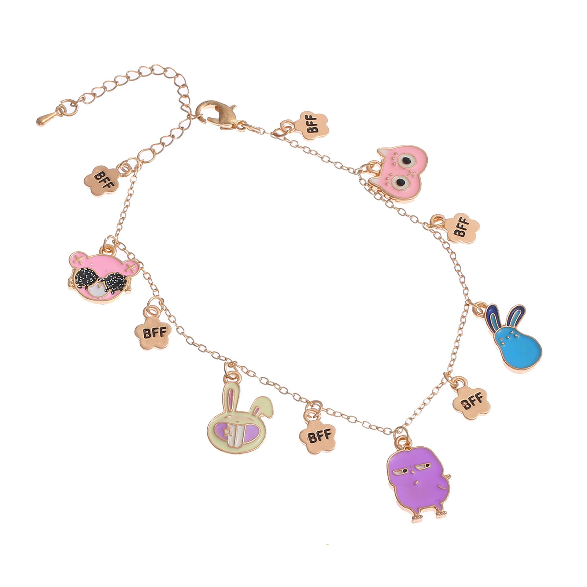 Cute children's jewelry, metal sunglasses, bracelet, Korean style