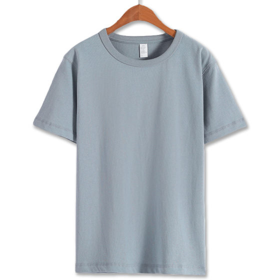 300g Heavy Cotton Short-sleeved T-shirt Men's Carbon Sanding Retro Old Solid Color Spring/Summer Round Neck T-shirt Women