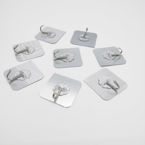 Nail-free, traceless glue, transparent wall hanging clothes hook, kitchen creative waterproof hook