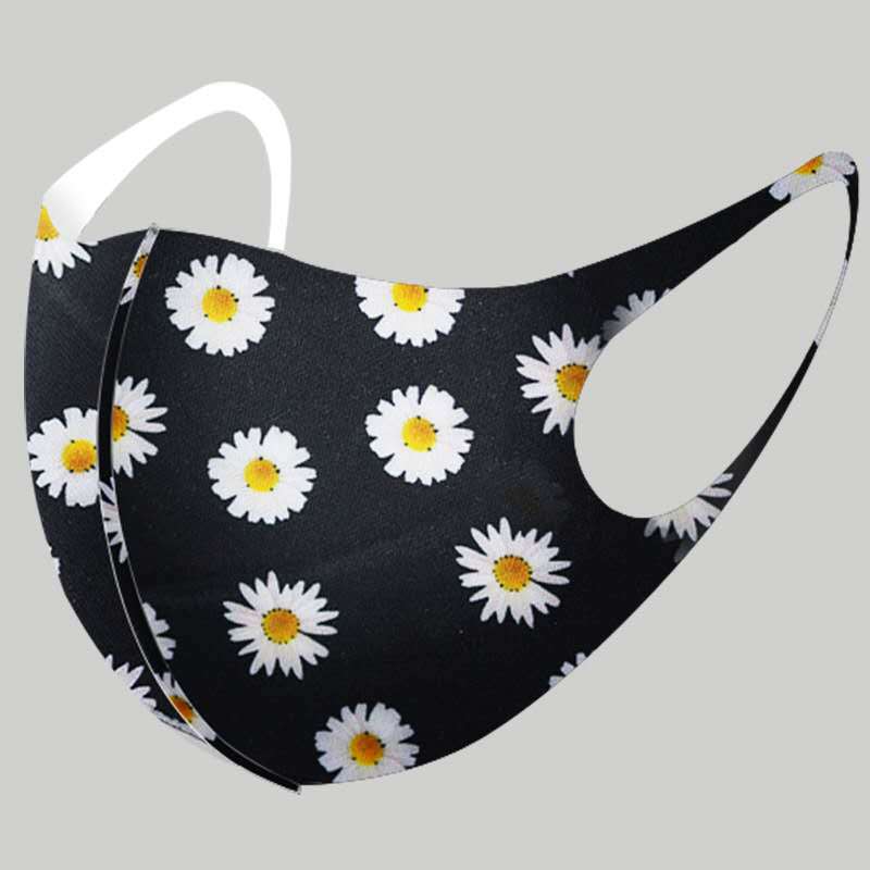 Máscara negra para hombres y mujeres Celebridad de Internet mismo estilo a prueba de sol transpirable lavable válvula de respiración de algodón dibujos animados para niños máscara a prueba de sol