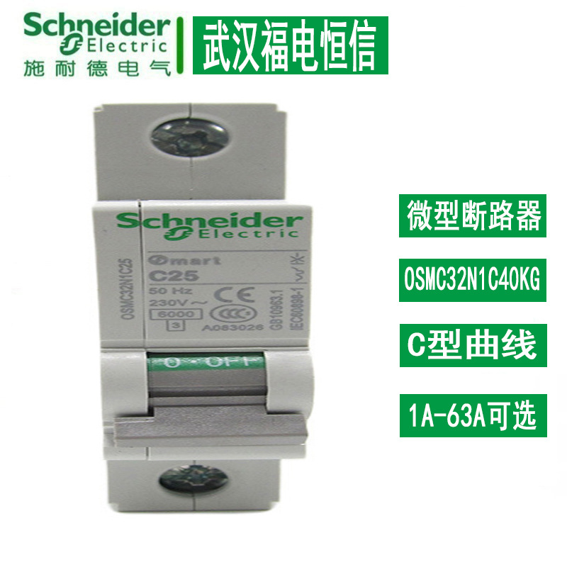 施奈德 OSMC32NKG微型小型断路器1P 1A/63A C曲线OSMC32N1C2KG
