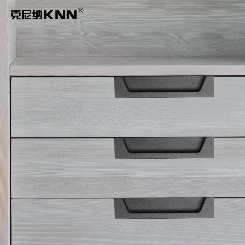 Embedded oculto puerta corredera simple manija armario puerta del gabinete puerta del cajón invisible negro manejar moderno oro nórdico