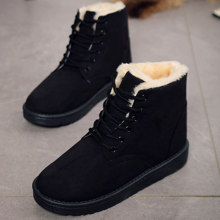 Boots Martens low winter boots, Korean style, lace-up, warm-lined, sizes 35–43