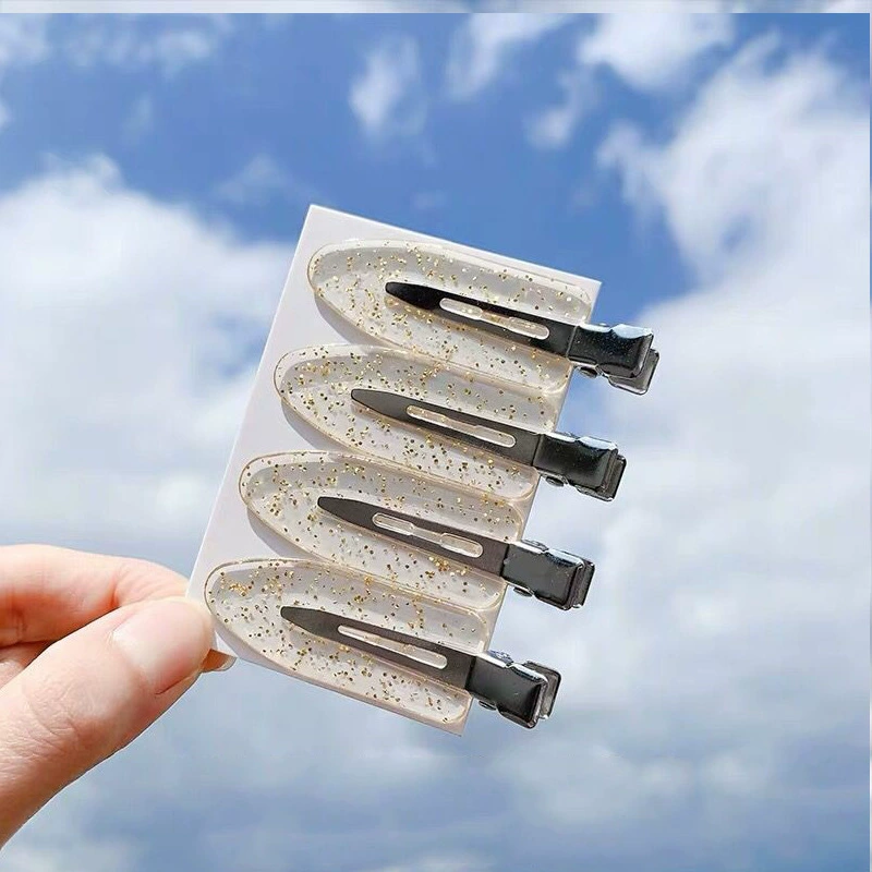 Заколки Hair clip Nana, для челки, металлические защёлки, набор 4 шт., разные цвета