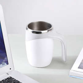 自动搅拌杯不锈钢咖啡杯便携奶昔电动磁化口杯懒人logo马克杯