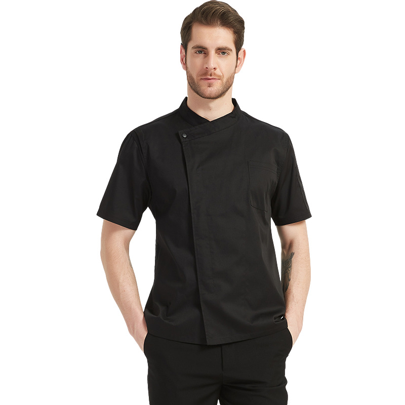 Suministro directo de fábrica manga larga manga corta transpirable blanco chef ropa negro restaurante Hotel hornear cocina hombres y mujeres ropa de trabajo