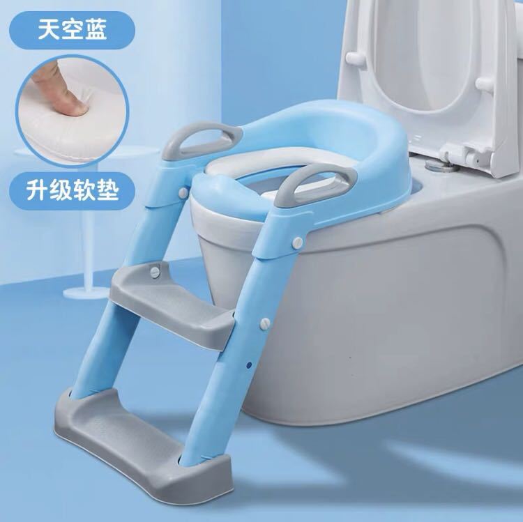 Fábrica directa de inodoro infantil escalera ajustable plegable inodoro infantil escalera auxiliar anillo de inodoro para hombres y mujeres, como