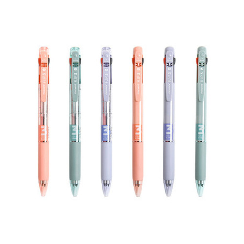 Monami ballpoint pen press-type student colored pen black, blue and red three-color Monami ballpoint pen