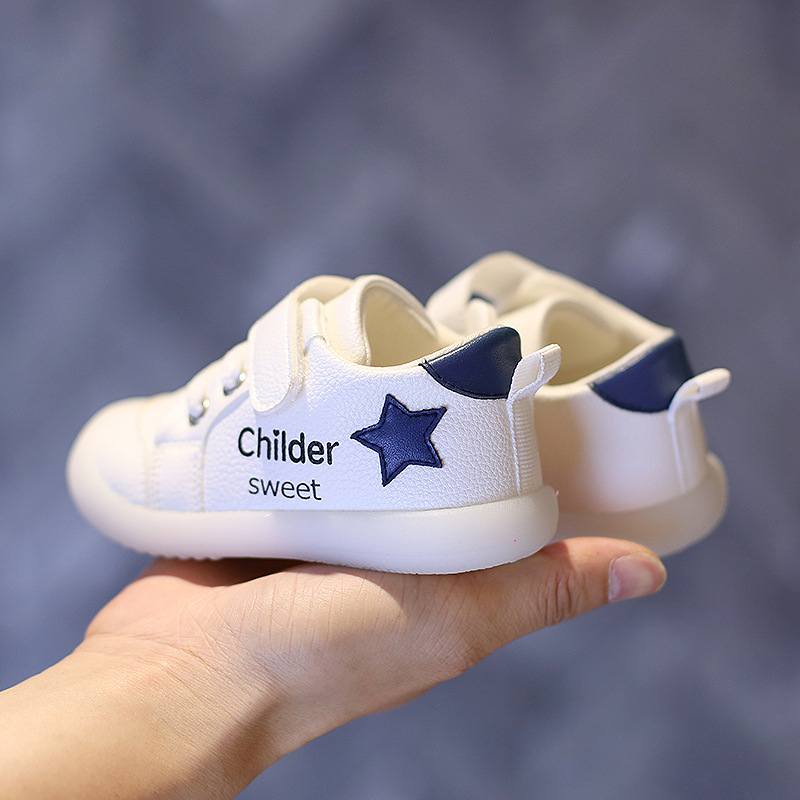Caidi AI Primavera y otoño Nuevos zapatos para niños pequeños Zapatos blancos Zapatos de bebé para niñas Zapatos de bebé transfronterizos para niños