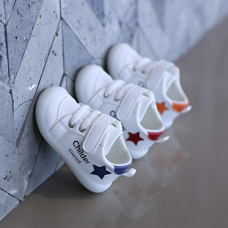 Caidi AI Primavera y otoño Nuevos zapatos para niños pequeños Zapatos blancos Zapatos de bebé para niñas Zapatos de bebé transfronterizos para niños