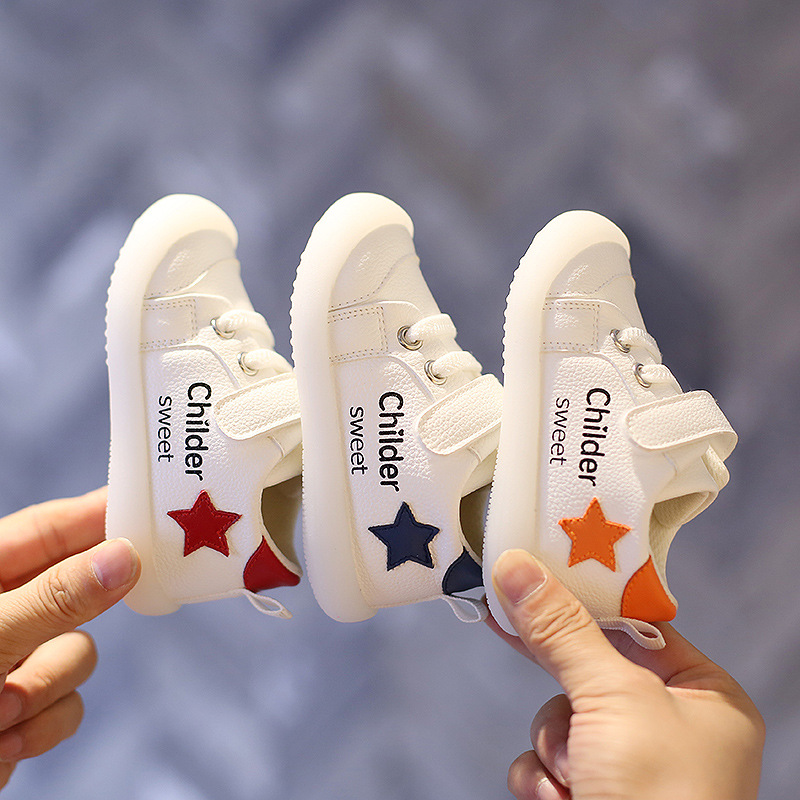 Caidi AI Primavera y otoño Nuevos zapatos para niños pequeños Zapatos blancos Zapatos de bebé para niñas Zapatos de bebé transfronterizos para niños