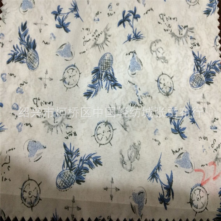 新款细布纹全涤口袋布印花涂料印花春亚纺转移印花印花包边布