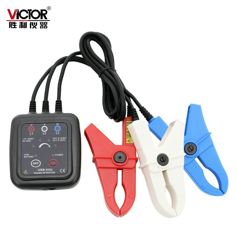 胜利VC850D相序表检测仪三相交流电相序计相序测试仪相位三相电表