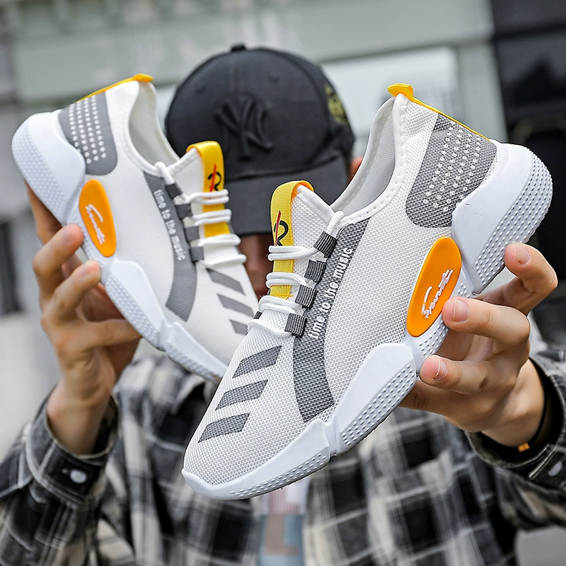 Цельная доставка, Весна и осень, новые летающие тканые кроссовки, мужская модная универсальная повседневная обувь, легкие дышащие кроссовки