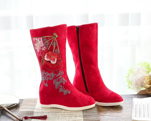 Red single boots