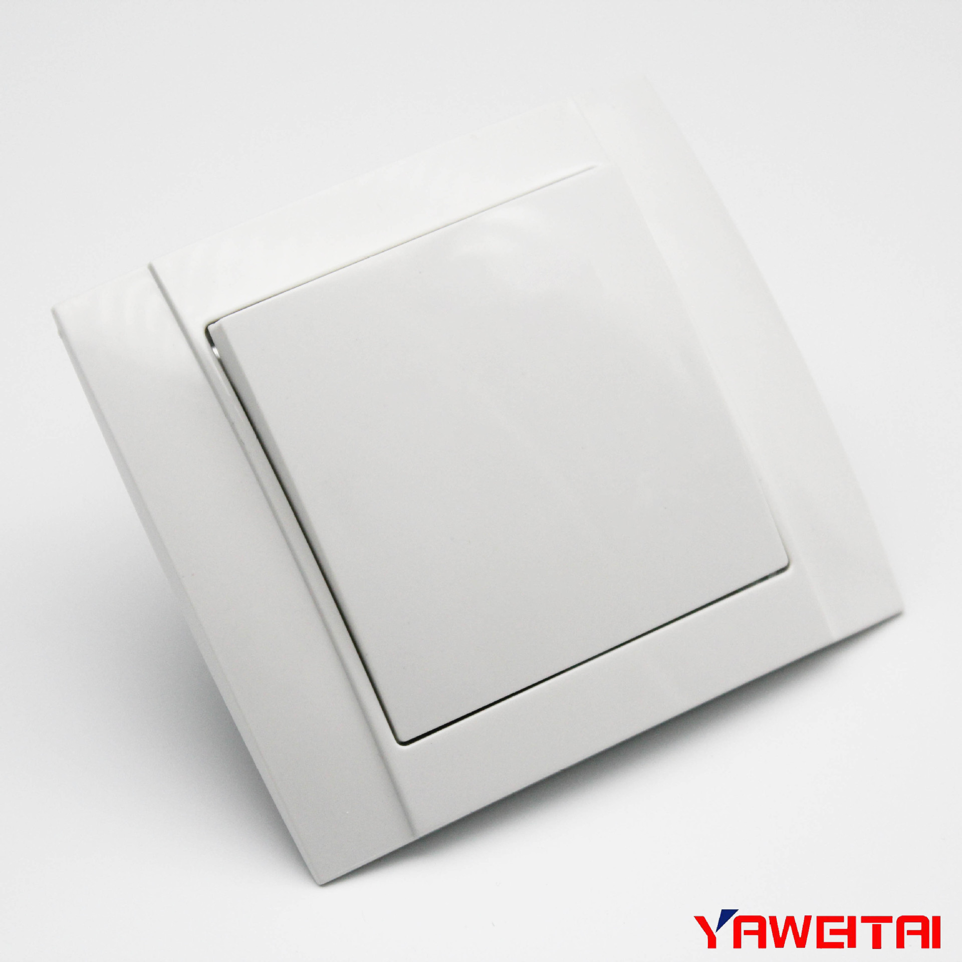 雅威欧标暗装一开开关，欧式单开开关，德标墙壁开关