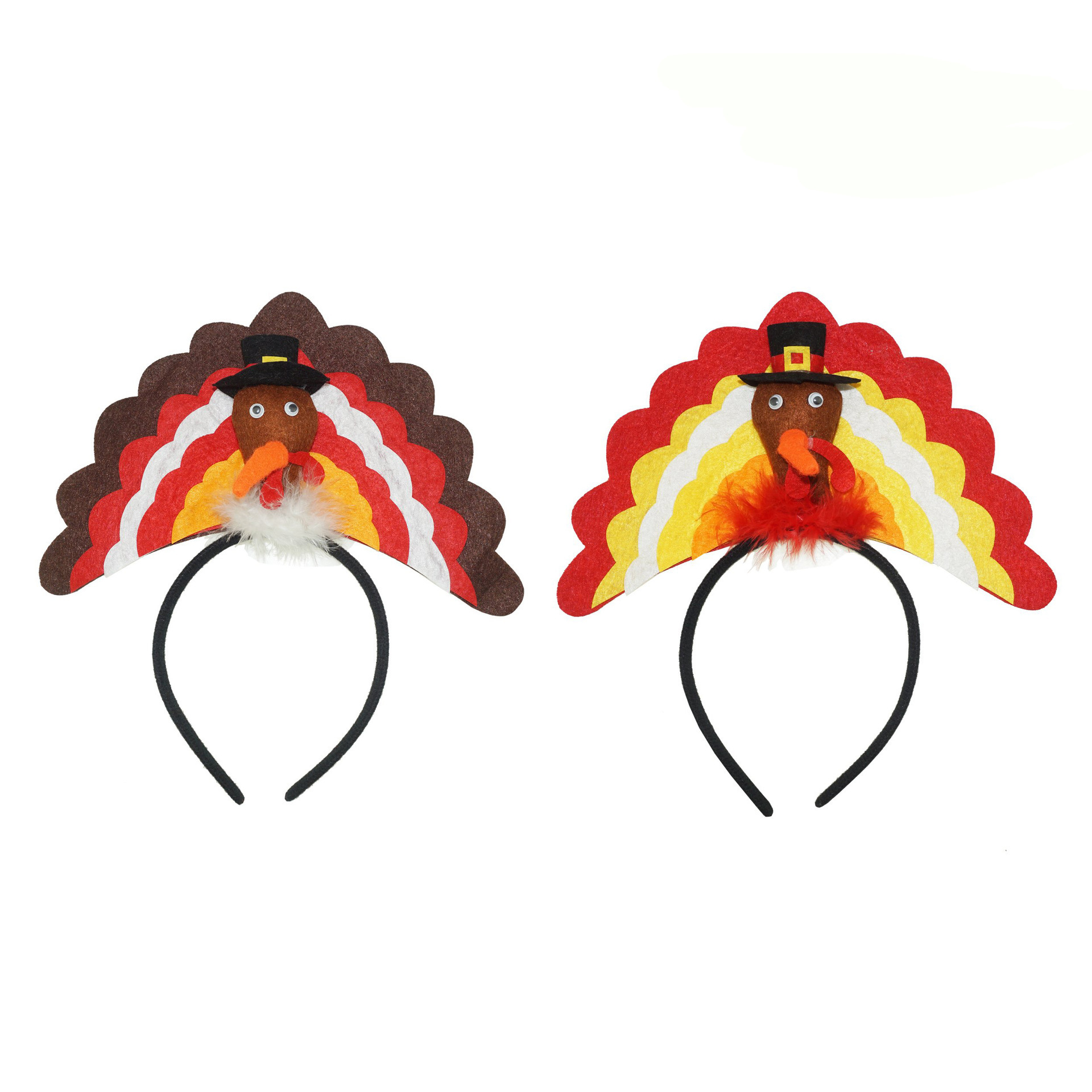 Accesorios para el cabello de Acción de Gracias transfronterizos, gorra de pavo, pierna de pavo, hebilla de cabeza, leggings de encaje, baquetas, diadema, diadema, juego de diadema