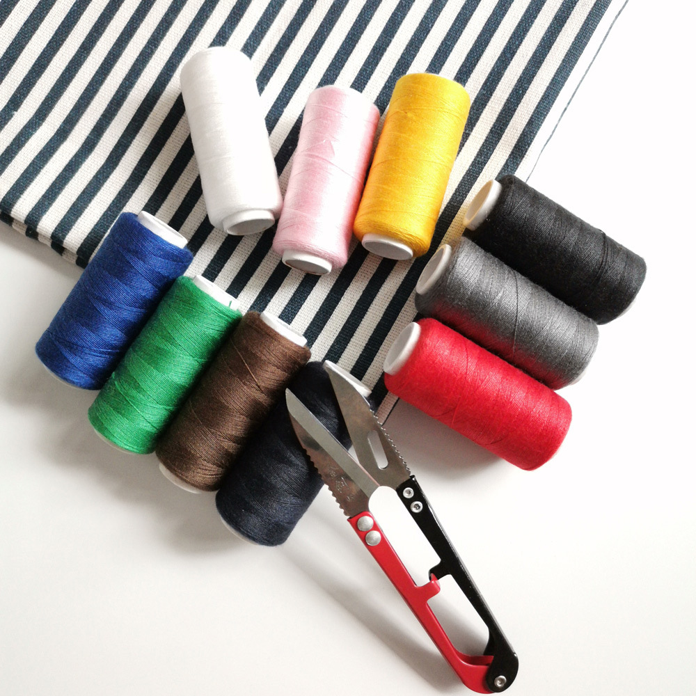 Hilo de Coser 402 de 10 Colores para Máquina de Coser Doméstica, Accesorios de Costura DIY, 250 Yardas, Venta al por Mayor para Comercio Exterior y Dropshipping