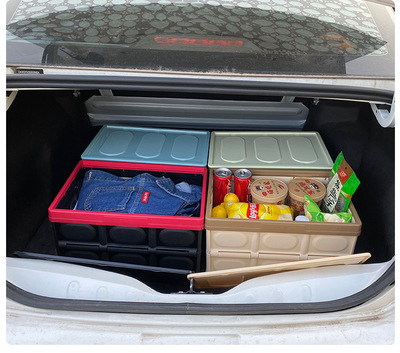 禮品logo汽車後備折疊收納箱儲物箱車內收納盒車載置物用品整理箱