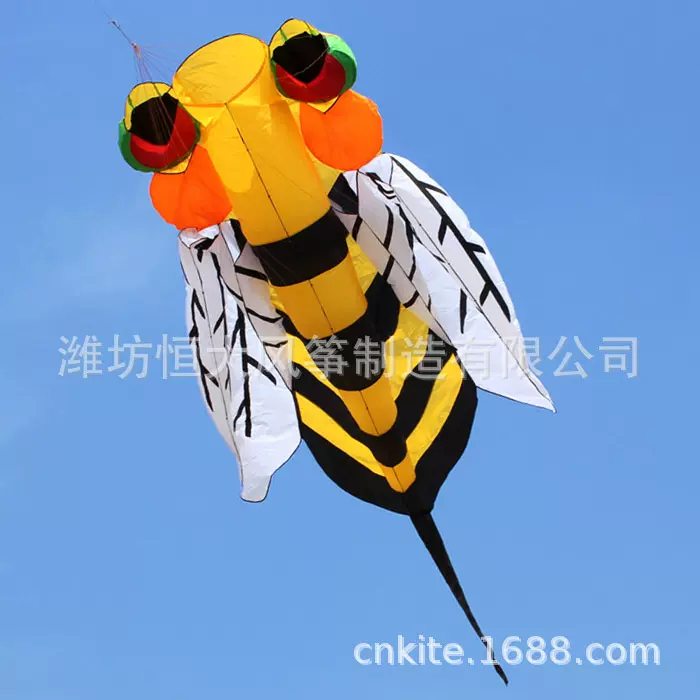 潍坊风筝 大软体蜜蜂 大尺寸蜂王风筝 单线动物软体 好飞