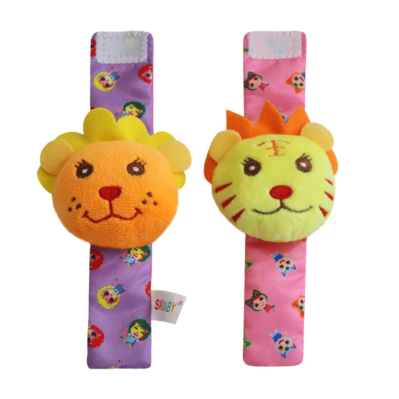 SKKBABY forma de animal del bebé correa de reloj de campana de timbre colorido pulsera bebé suministros de educación temprana