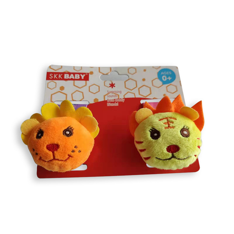 SKKBABY forma de animal del bebé correa de reloj de campana de timbre colorido pulsera bebé suministros de educación temprana