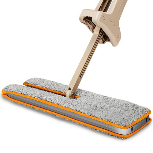 Double-sided flip-up dual-use hands-free mopping artifact household mop floor cleaning flat scraper squeeze water lazy mop