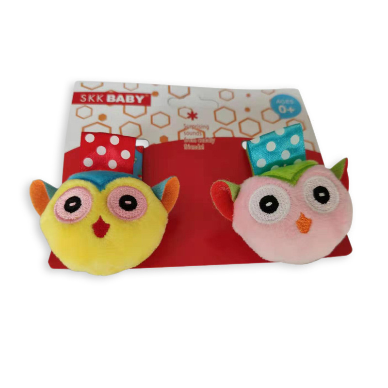 SKKBABY forma de animal del bebé correa de reloj de campana de timbre colorido pulsera bebé suministros de educación temprana