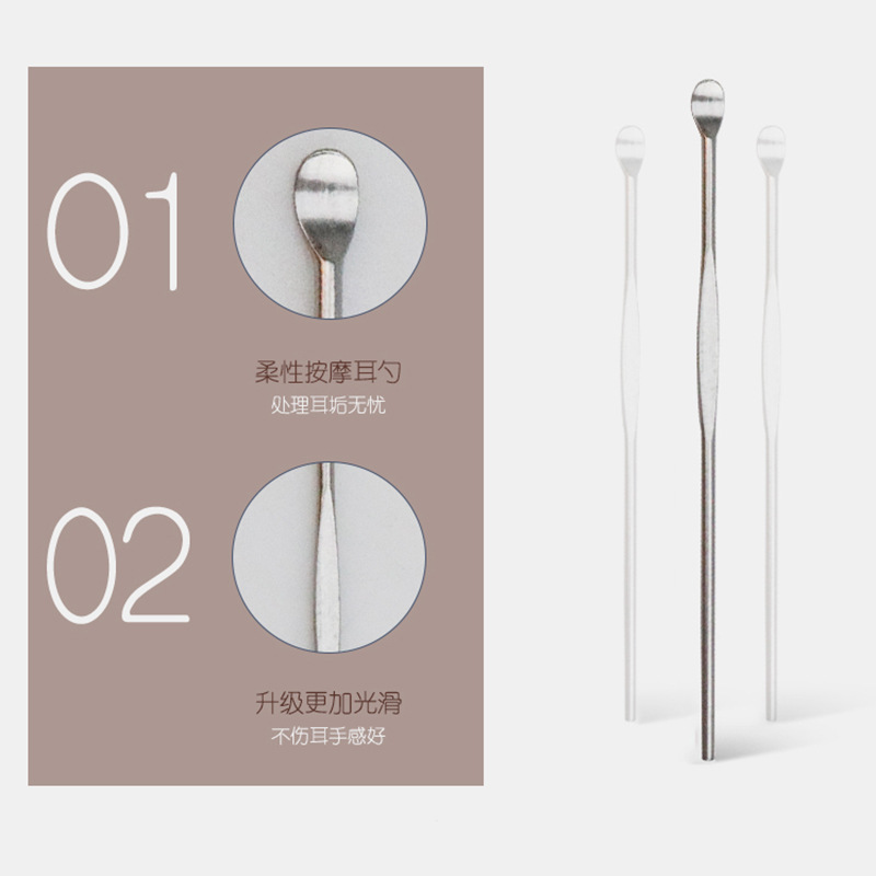 Factory Direct stainless steel ear picking tool ear pick spiral ear pick ear pick suit single