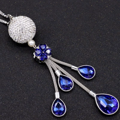 Diamond Ball interior pendant car | Car hanging - sapphire-water-drops-four-leaf-clover-dense-drill-ball-recommend
