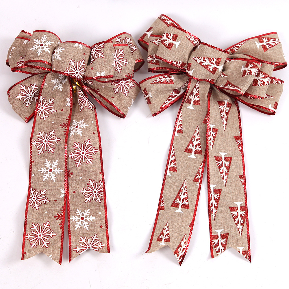 Decoración Navideña 2026, Nuevo Producto Transfronterizo, Lazo Rojo Grande para Decoración de Árboles de Navidad, para Centros Comerciales y Hoteles