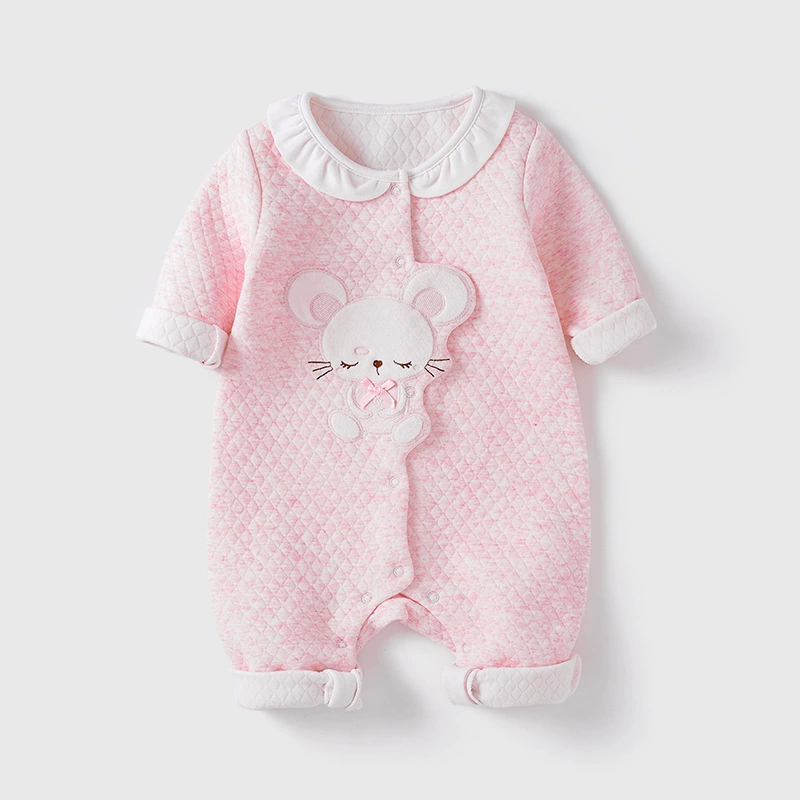 Children's cute cotton long-sleeve, bodysuit for new born, overall, children's clothing, autumn