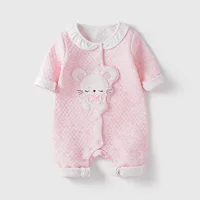 Children's cute cotton long-sleeve, bodysuit for new born, overall, children's clothing, autumn