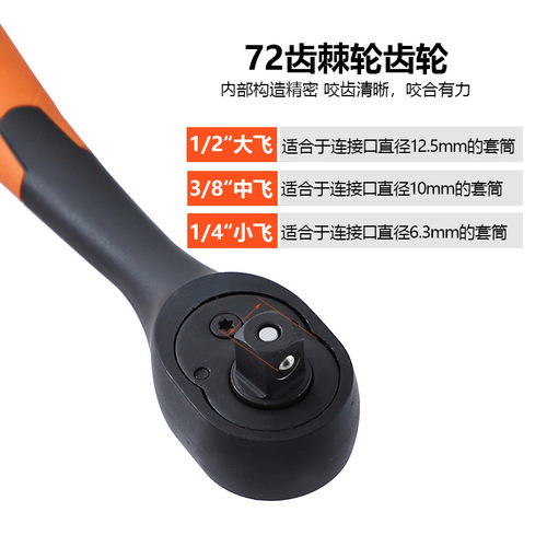 Automatic detachment ratchet wrench 1/4