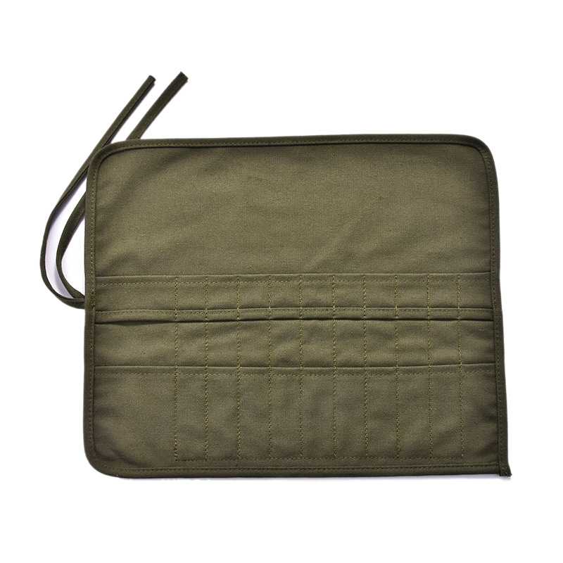 Directo de fábrica lienzo tiza pluma cortina aceite cepillo pluma bolsa de agua tiza bolsa de almacenamiento de pintura boceto rollo lápiz caso